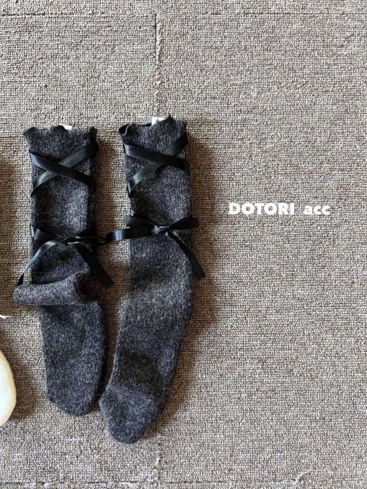 Dotori - Korean Children Fashion - #childofig - Ribbon String Knee Socks - 3