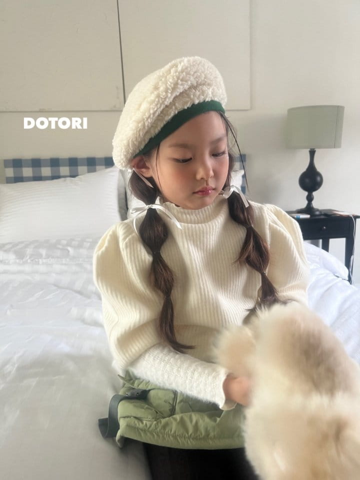 Dotori - Korean Children Fashion - #childrensboutique - Lace Sleeves Puff Tee - 8