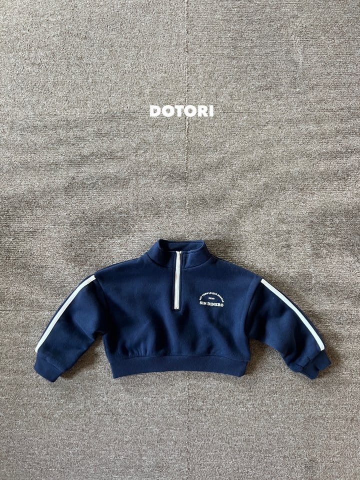 Dotori - Korean Children Fashion - #designkidswear - Tape Half Zip-up Sweatshirt - 6