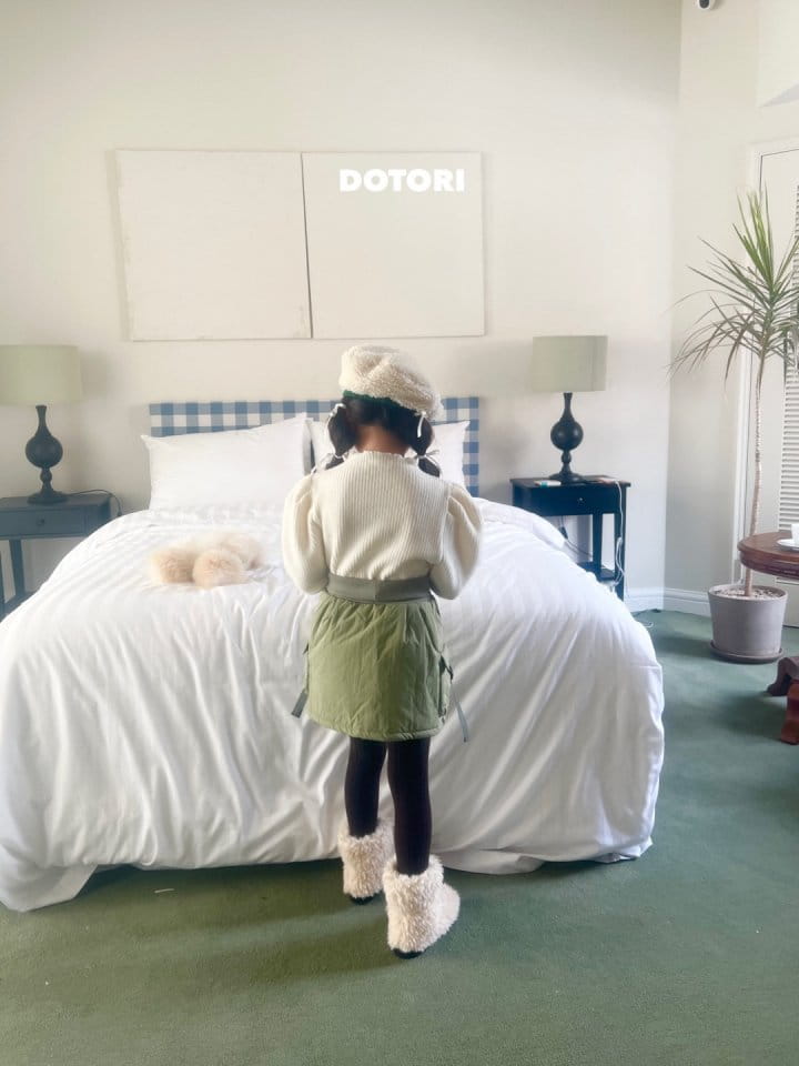 Dotori - Korean Children Fashion - #kidsshorts - Lace Sleeves Puff Tee - 12