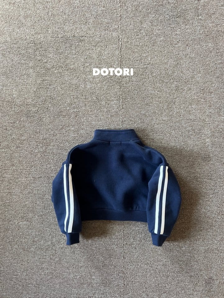Dotori - Korean Children Fashion - #kidsshorts - Tape Half Zip-up Sweatshirt - 9