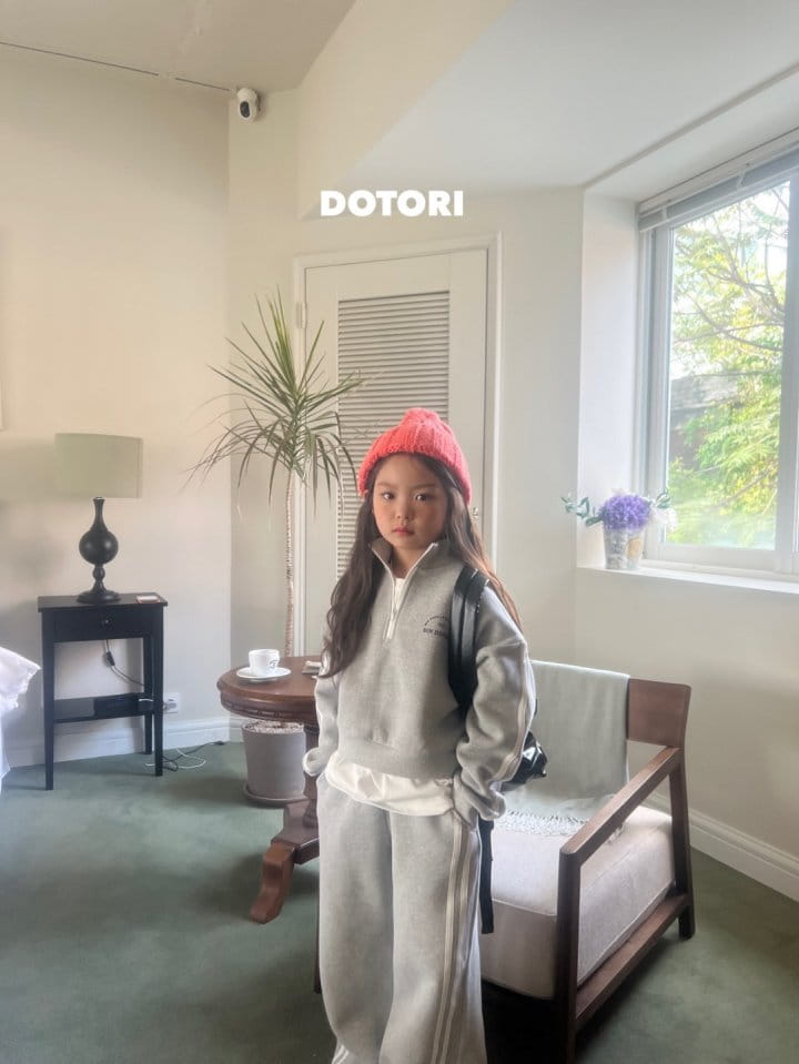 Dotori - Korean Children Fashion - #kidsstore - Tape Half Zip-up Sweatshirt - 10