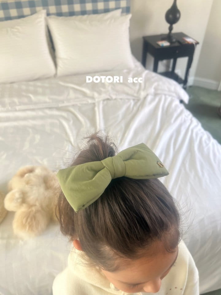 Dotori - Korean Children Fashion - #littlefashionista - Padding Big Ribbon Hairpin - 10