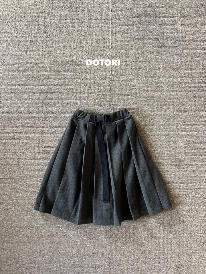 Dotori - Korean Children Fashion - #minifashionista - Wrinkle Belt Long Skirt - 5
