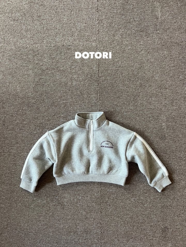Dotori - Korean Children Fashion - #minifashionista - Tape Half Zip-up Sweatshirt