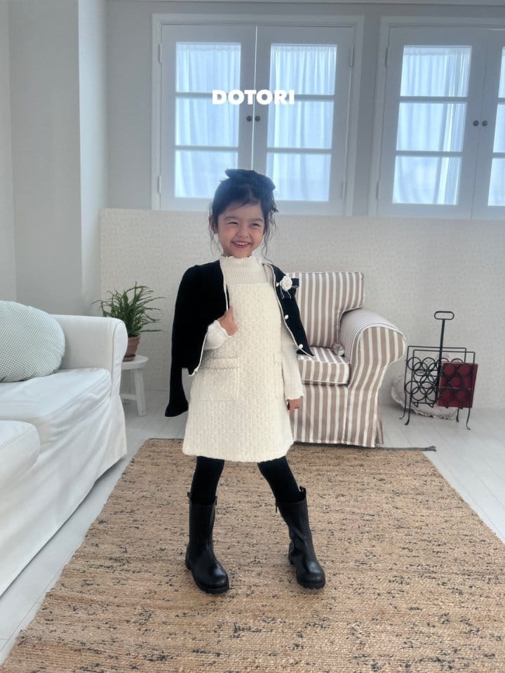 Dotori - Korean Children Fashion - #stylishchildhood - Rib Pearl Cardigan - 11