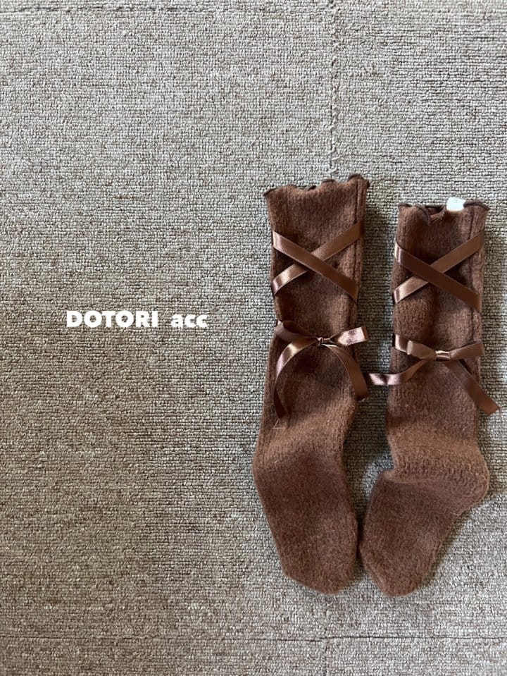 Dotori - Korean Children Fashion - #stylishchildhood - Ribbon String Knee Socks - 2
