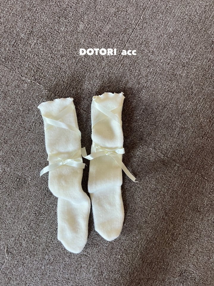 Dotori - Korean Children Fashion - #toddlerclothing - Ribbon String Knee Socks