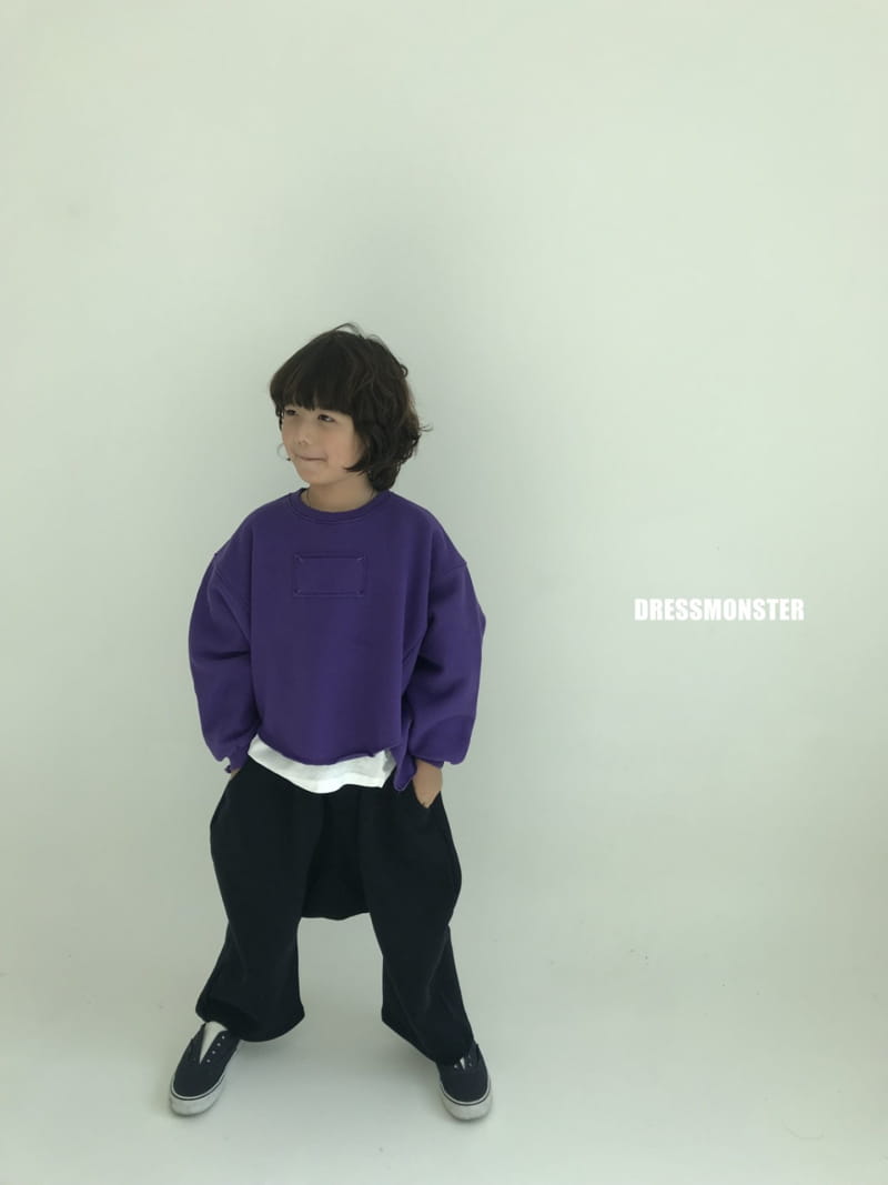 Dress Monster - Korean Junior Fashion - #kidsshorts - Over Cut Sweatshirt - 2