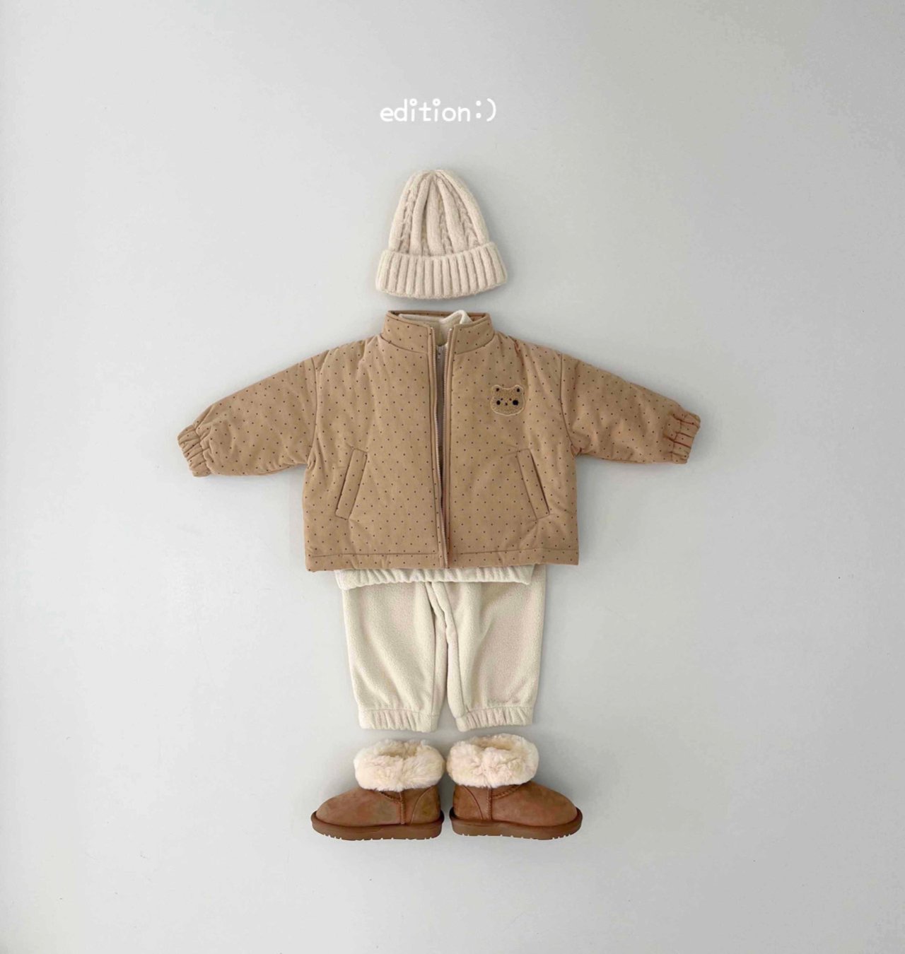 Edition - Korean Children Fashion - #childofig - Balloon Bear Fleece Set - 10