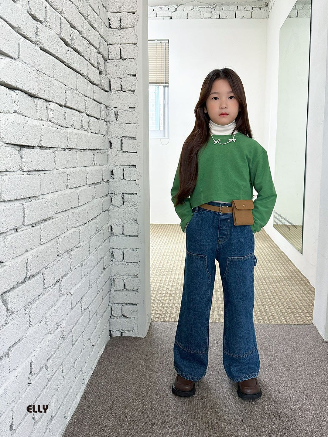 Ellymolly - Korean Children Fashion - #littlefashionista - Cow Denim Pants - 7