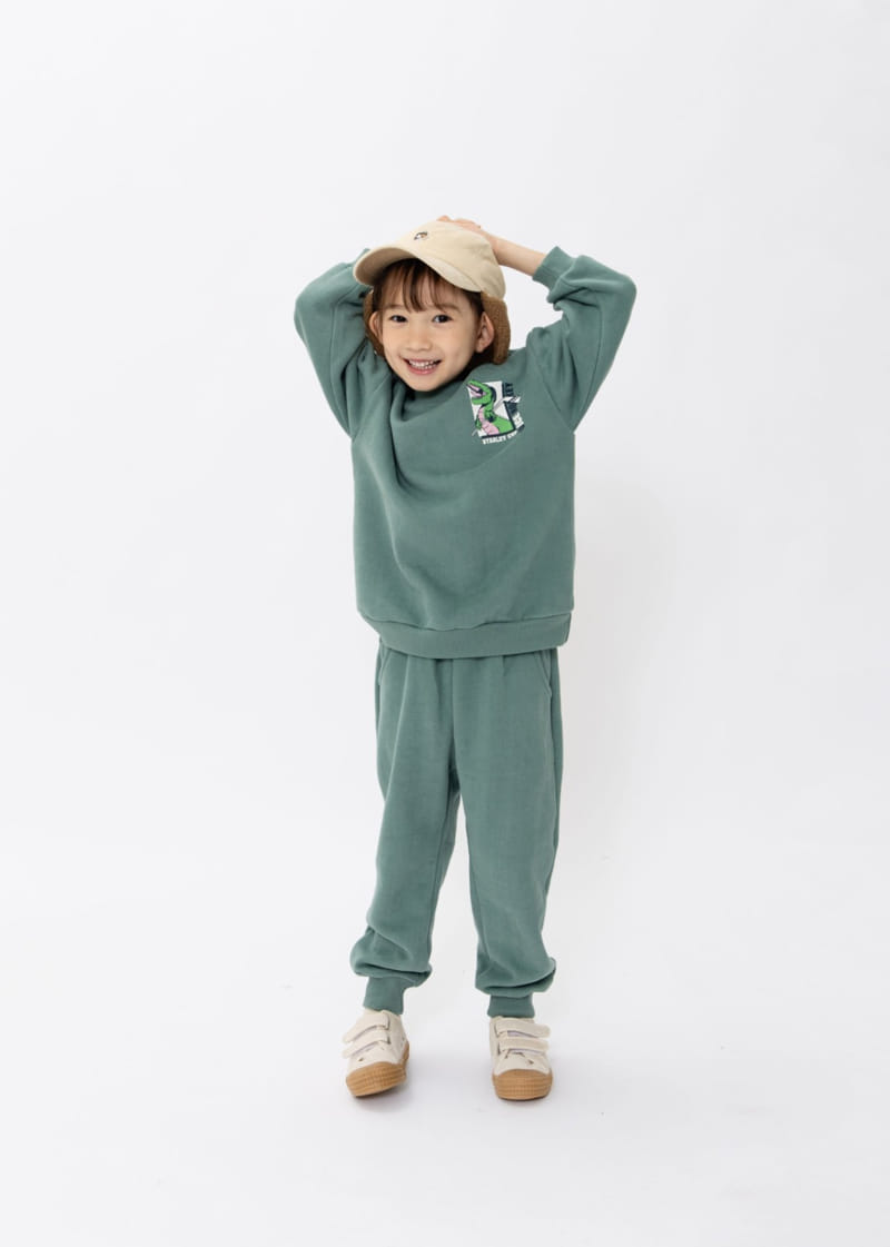 Fashion King - Korean Children Fashion - #childofig - Hockey Dino Top Bottom Set - 2