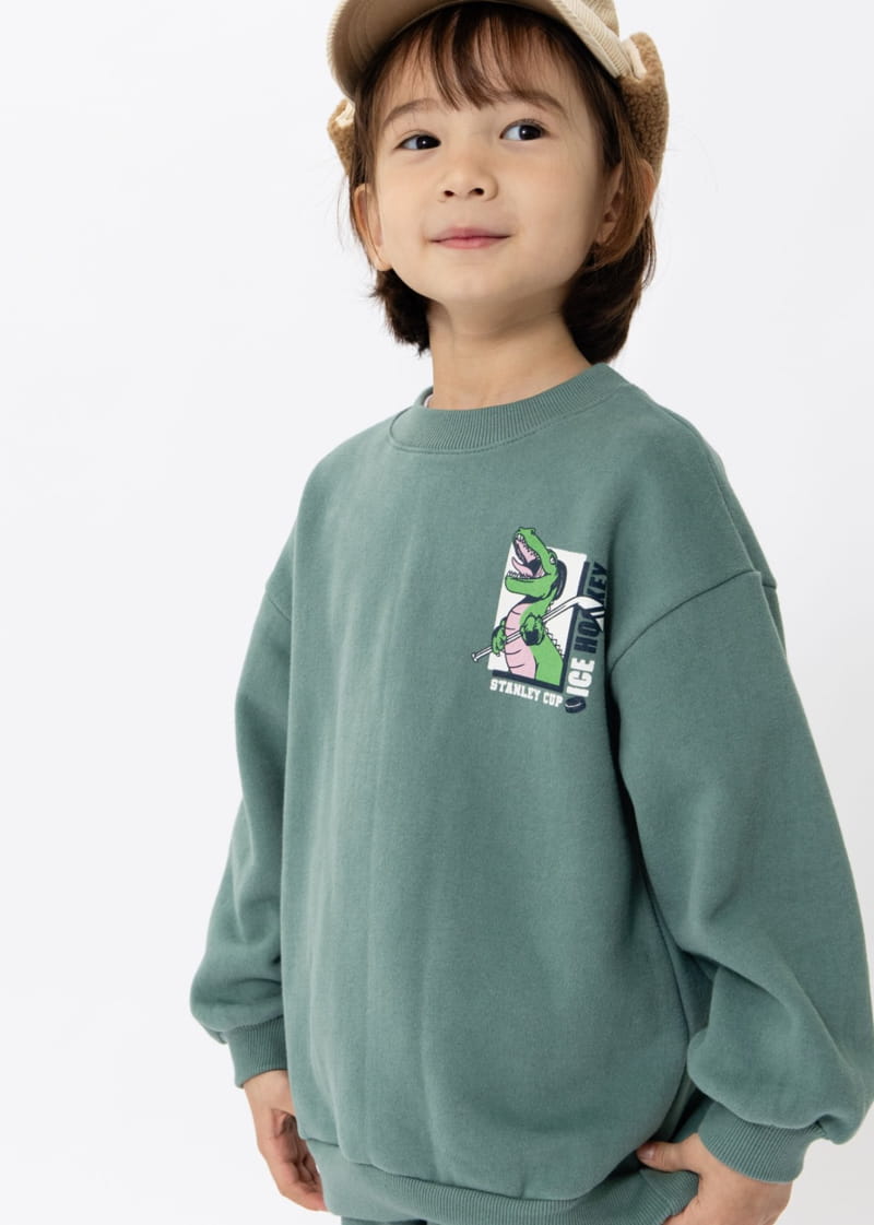 Fashion King - Korean Children Fashion - #discoveringself - Hockey Dino Top Bottom Set - 5