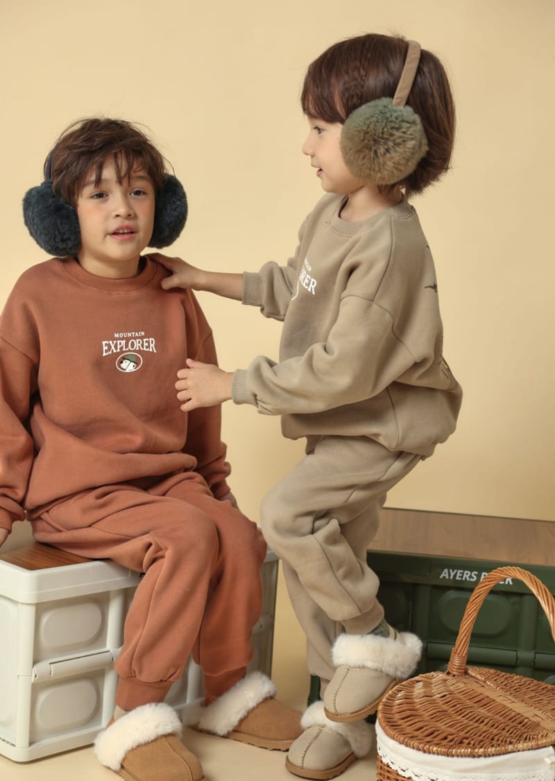 Fashion King - Korean Children Fashion - #kidzfashiontrend - Mountain Bear Top Bottom Set - 6
