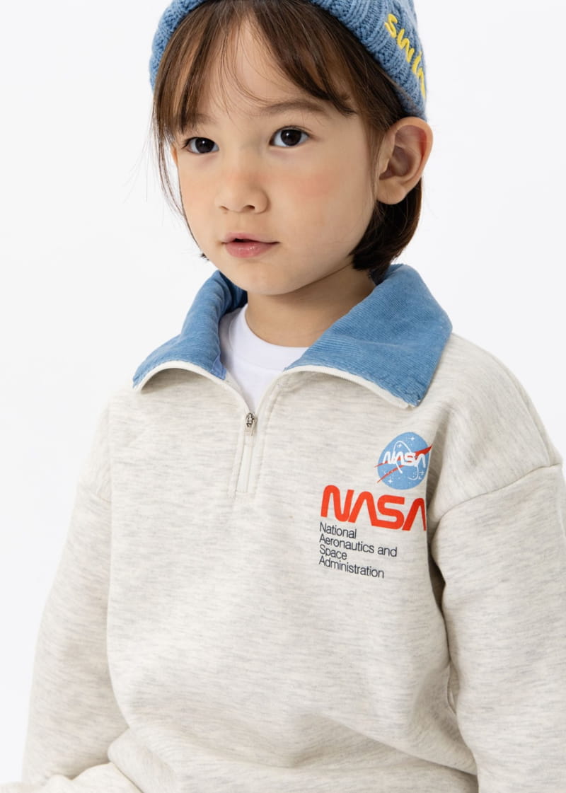 Fashion King - Korean Children Fashion - #magicofchildhood - Nasa  Half Open Top Bottom Set - 8