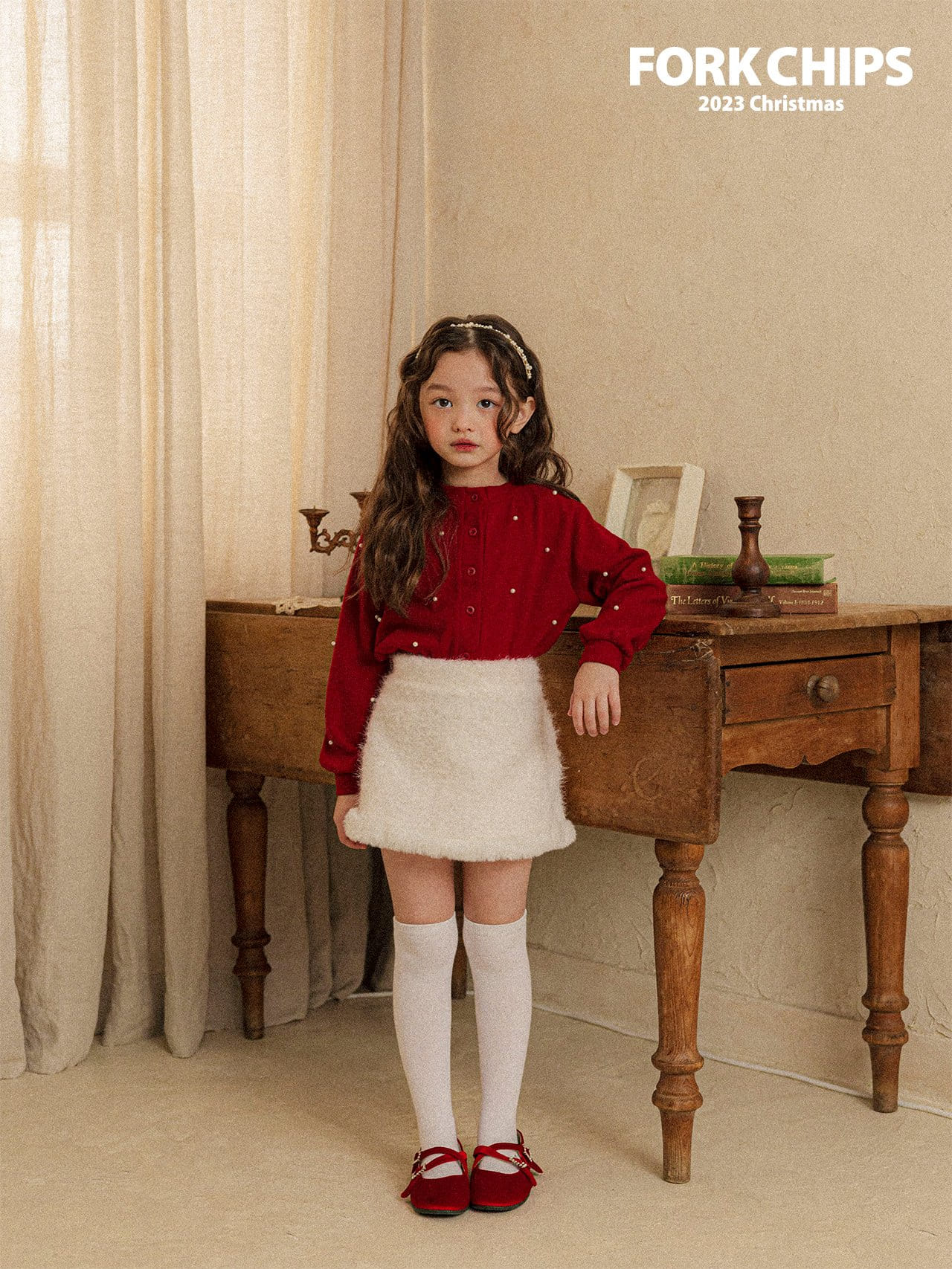 Fork Chips - Korean Children Fashion - #childofig - Whiteness Skirt - 6