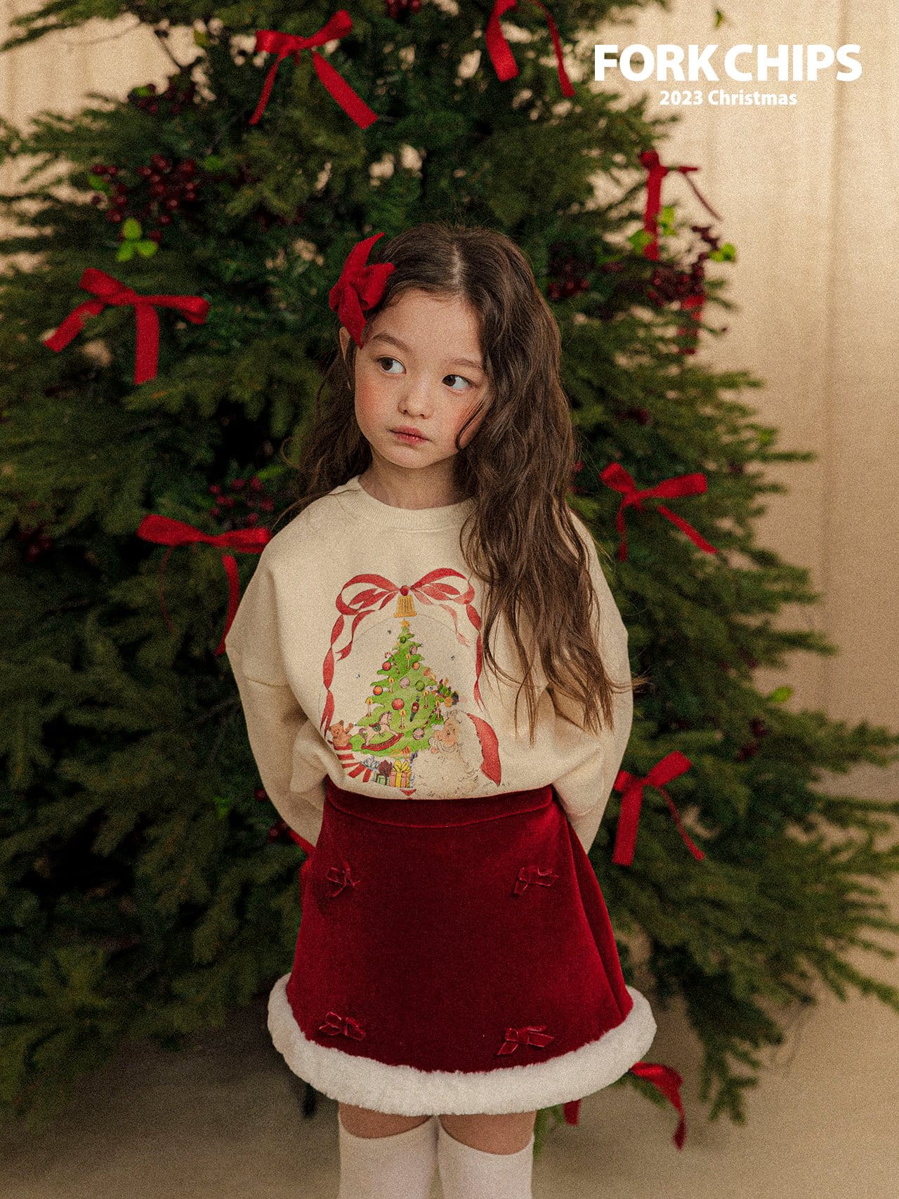 Fork Chips - Korean Children Fashion - #kidzfashiontrend - Carroll Ribbon Skirt - 11