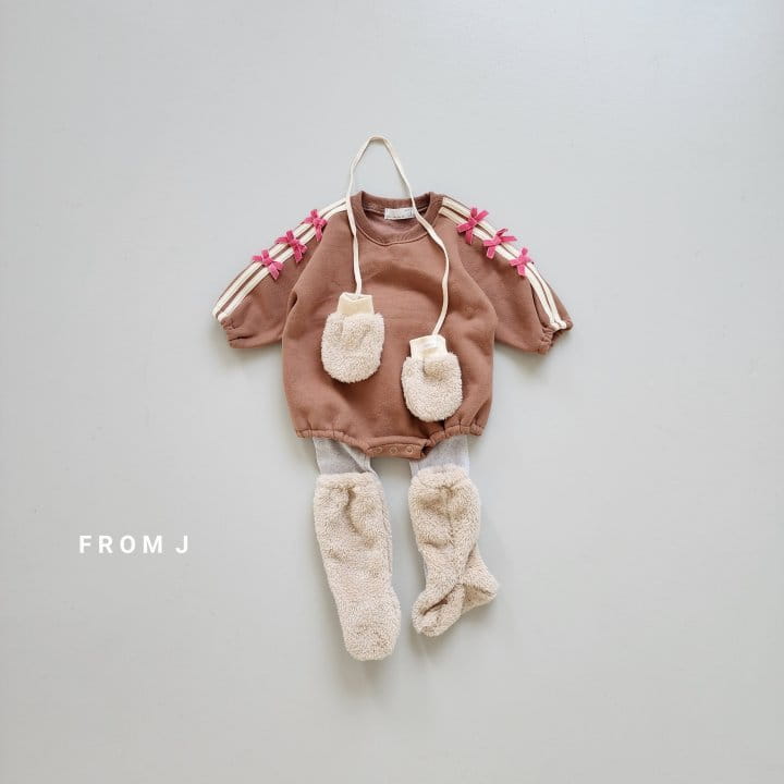 From J - Korean Baby Fashion - #babyclothing - Mini Ribbon Fleece Bodysuit - 9