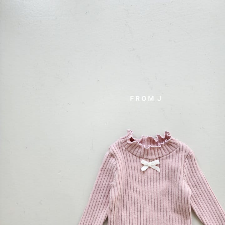 From J - Korean Baby Fashion - #babyoutfit - Ribbon Terry Tee - 9