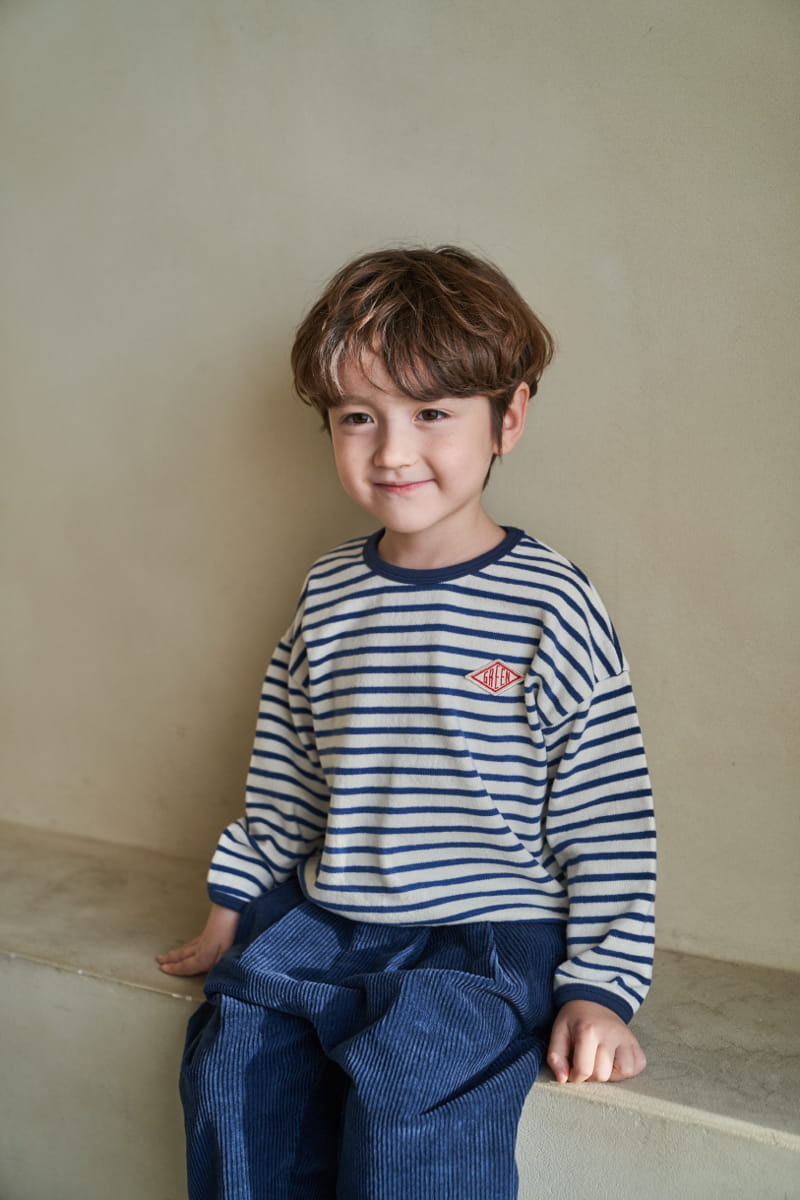 Green Tomato - Korean Children Fashion - #Kfashion4kids - Stripes Patch Tee - 5