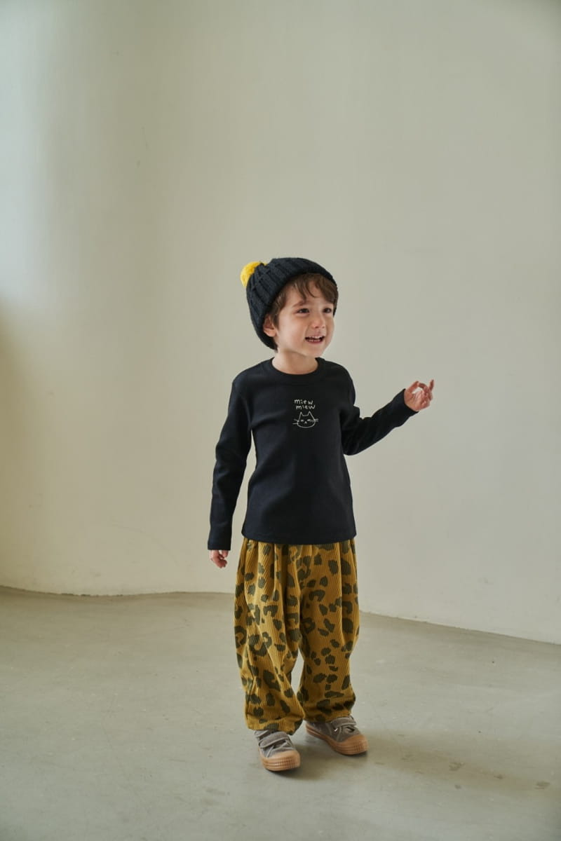 Green Tomato - Korean Children Fashion - #childofig - Rib Leopard Pants - 5