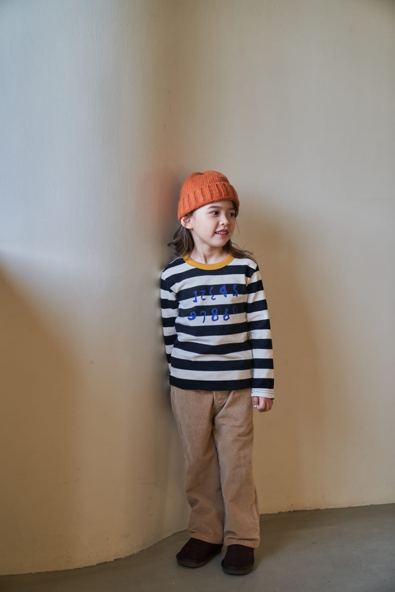 Green Tomato - Korean Children Fashion - #childofig - Stripes Number Tee - 9