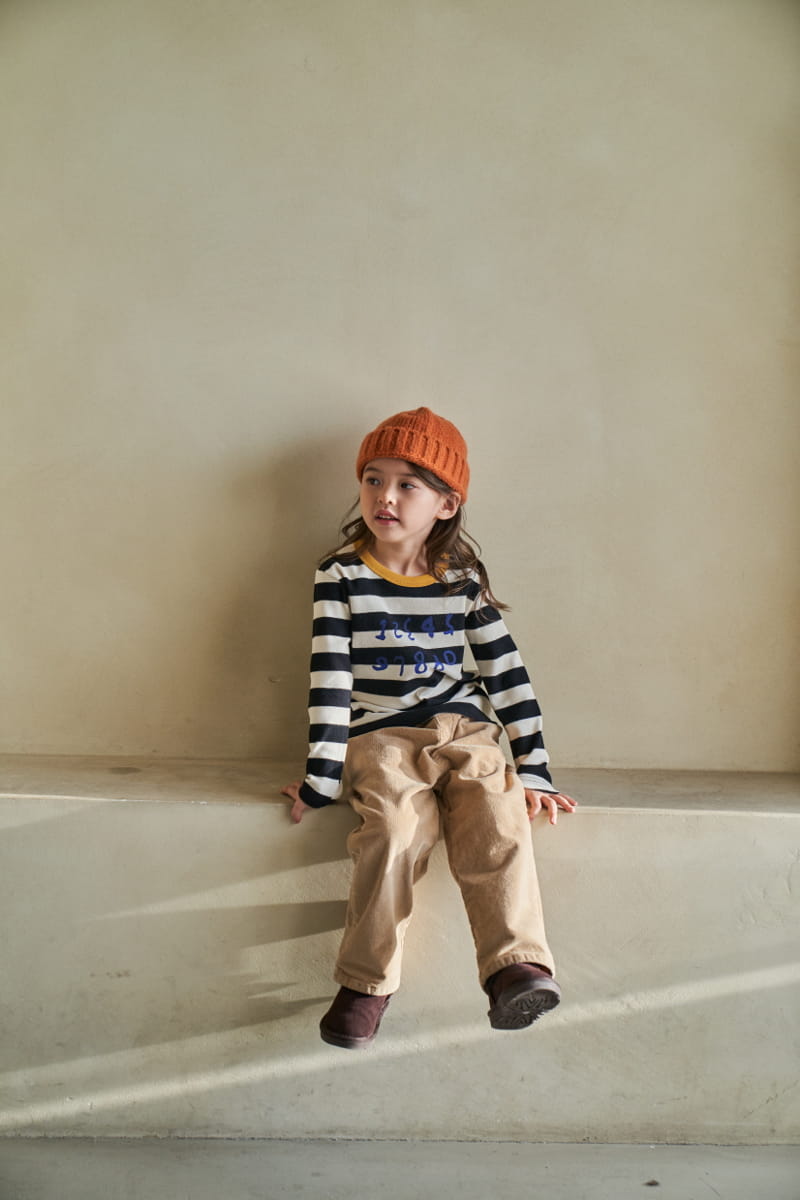 Green Tomato - Korean Children Fashion - #childrensboutique - Stripes Number Tee - 10