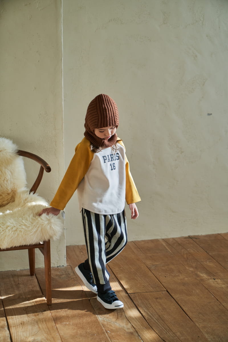 Green Tomato - Korean Children Fashion - #childrensboutique - Stripes Jacquard Pants - 4