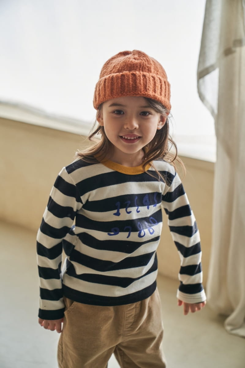 Green Tomato - Korean Children Fashion - #designkidswear - Stripes Number Tee - 11