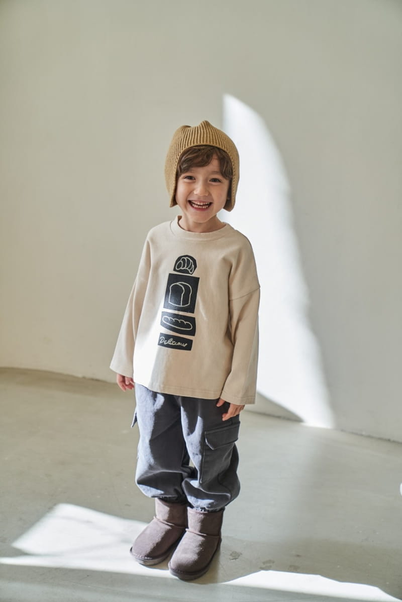 Green Tomato - Korean Children Fashion - #designkidswear - Plain Bread Tee - 4