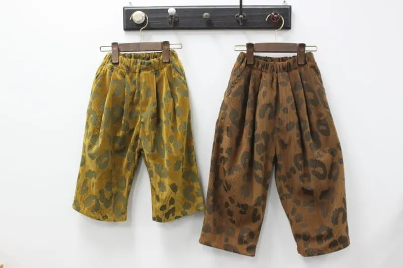 Green Tomato - Korean Children Fashion - #kidsshorts - Rib Leopard Pants - 10