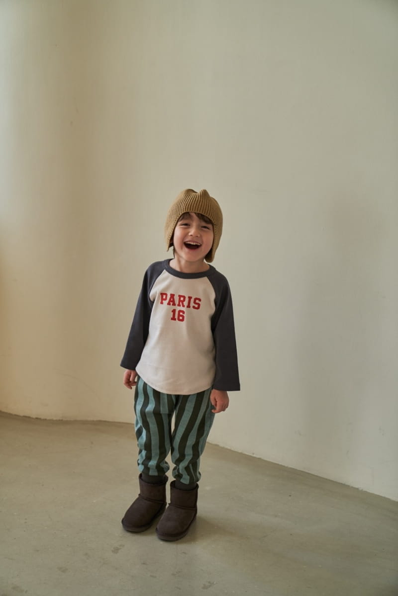 Green Tomato - Korean Children Fashion - #kidsshorts - Stripes Jacquard Pants - 7