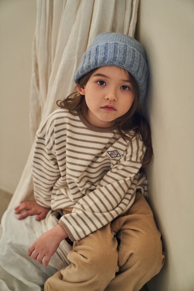 Green Tomato - Korean Children Fashion - #kidsshorts - Stripes Patch Tee - 2