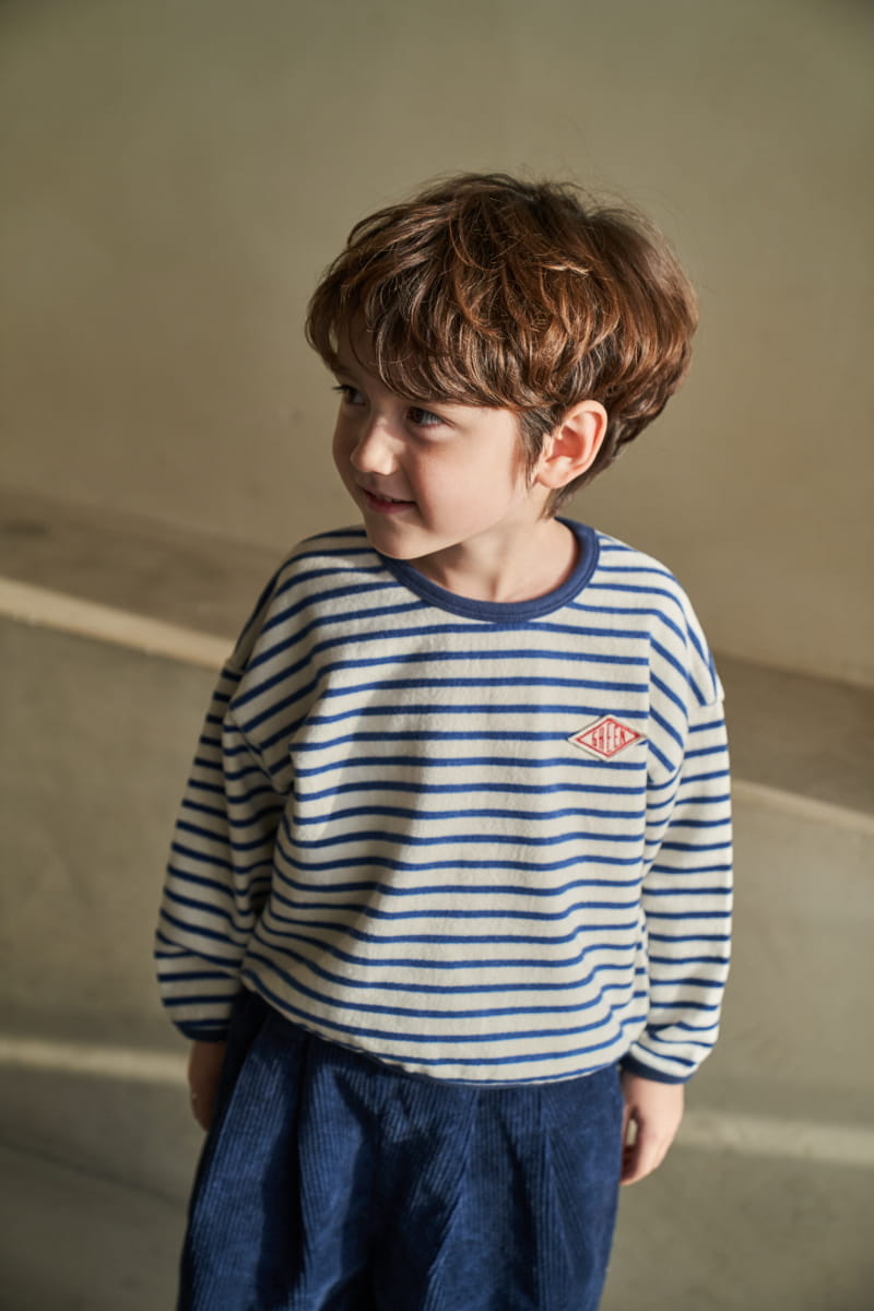 Green Tomato - Korean Children Fashion - #kidsstore - Stripes Patch Tee - 3