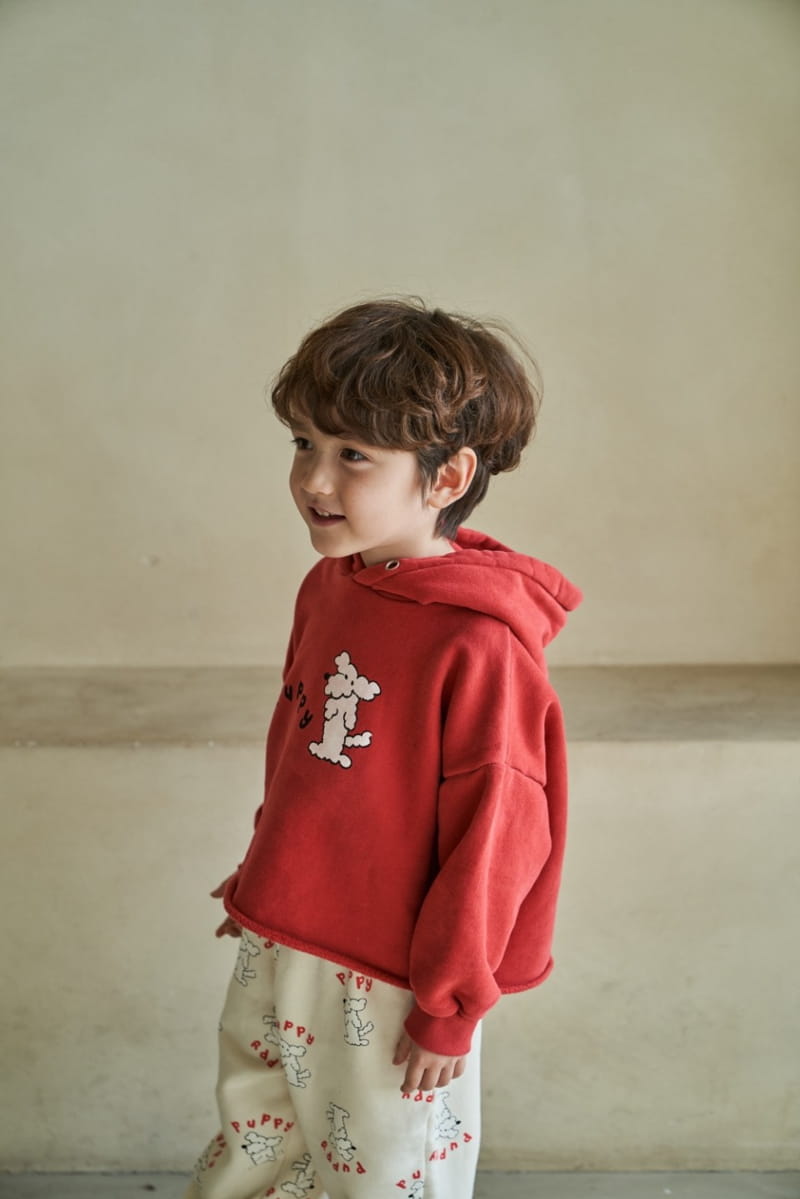 Green Tomato - Korean Children Fashion - #littlefashionista - Puppy Hoody Tee - 7