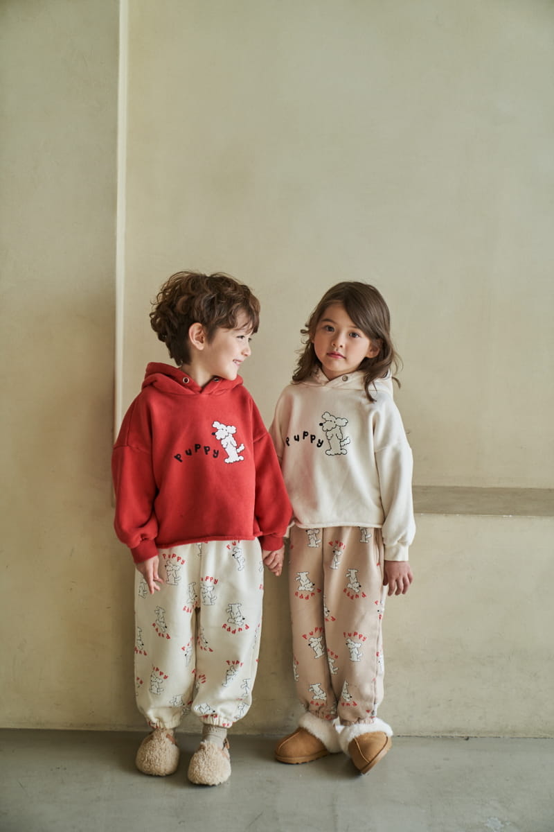 Green Tomato - Korean Children Fashion - #minifashionista - Puppy Hoody Tee - 9