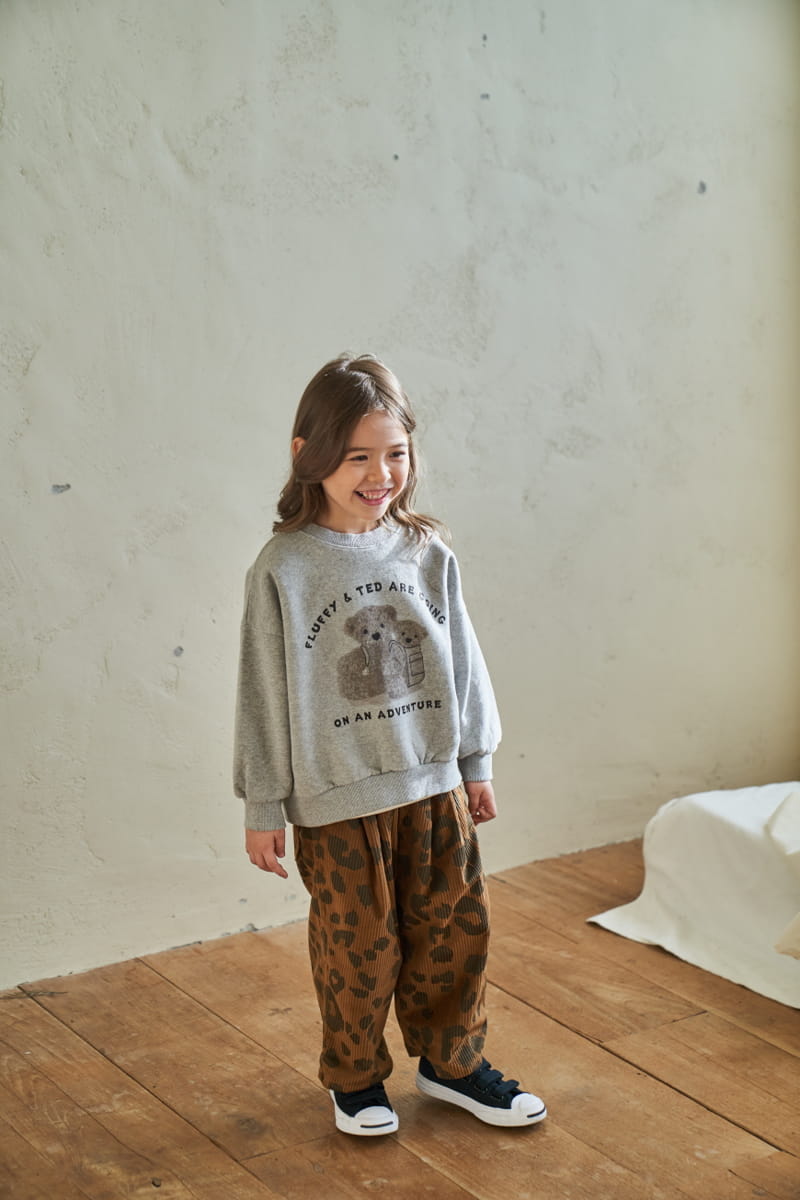 Green Tomato - Korean Children Fashion - #prettylittlegirls - Rib Leopard Pants