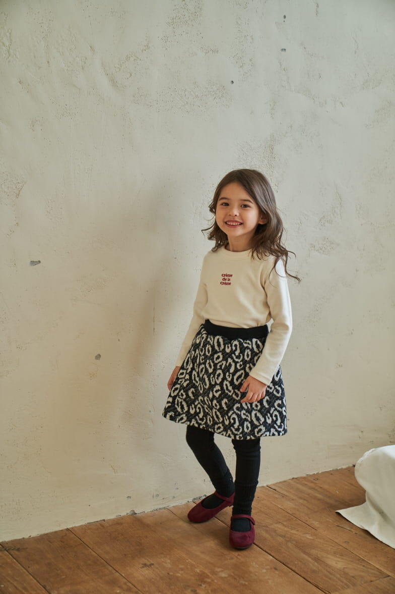 Green Tomato - Korean Children Fashion - #stylishchildhood - Cream Tee - 6