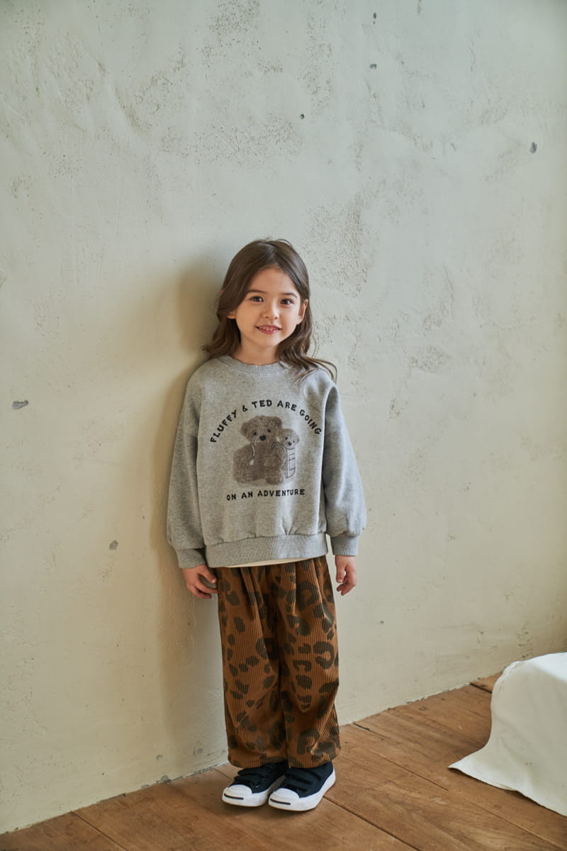 Green Tomato - Korean Children Fashion - #todddlerfashion - Rib Leopard Pants - 2