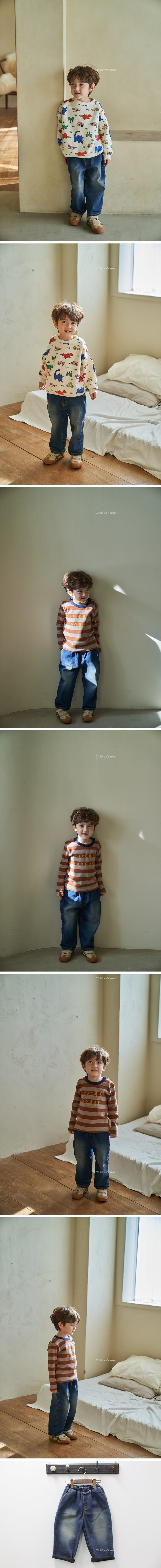 Green Tomato - Korean Children Fashion - #todddlerfashion - Wrinkle Jeans