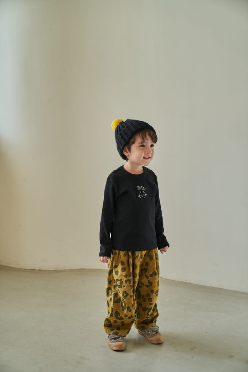 Green Tomato - Korean Children Fashion - #toddlerclothing - Rib Leopard Pants - 3