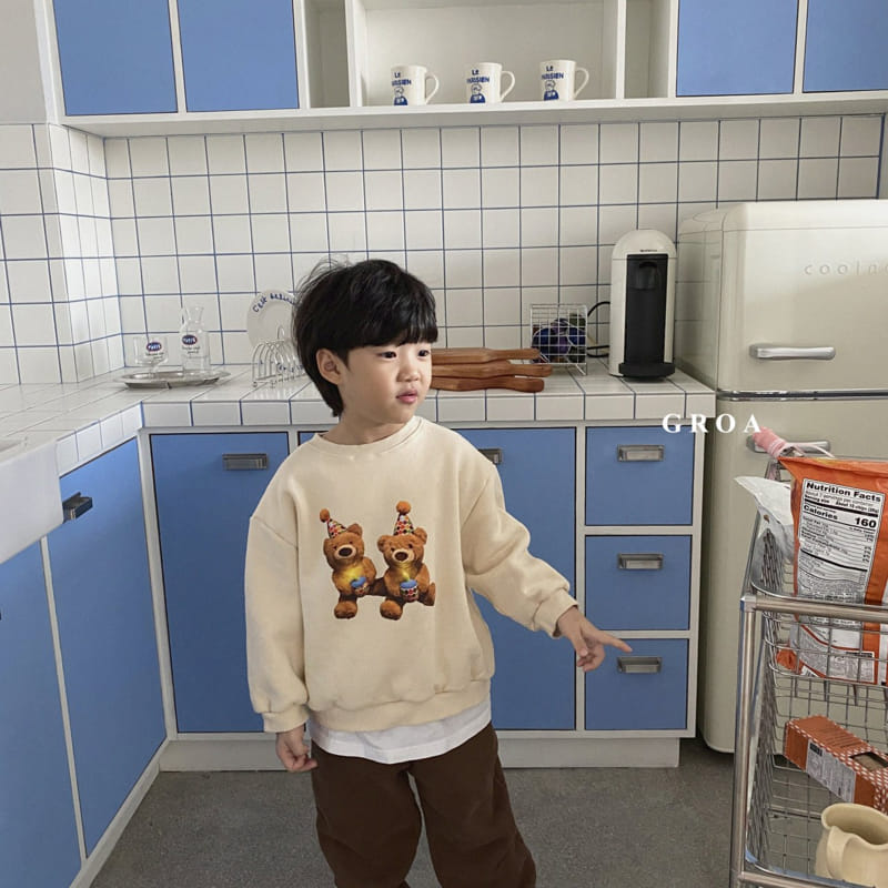 Groa - Korean Children Fashion - #kidsshorts - Bear Sweatshirt - 4