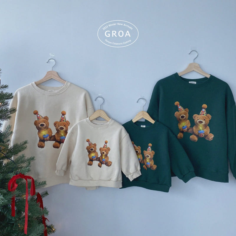Groa - Korean Children Fashion - #kidsstore - Bear Sweatshirt Mom - 3