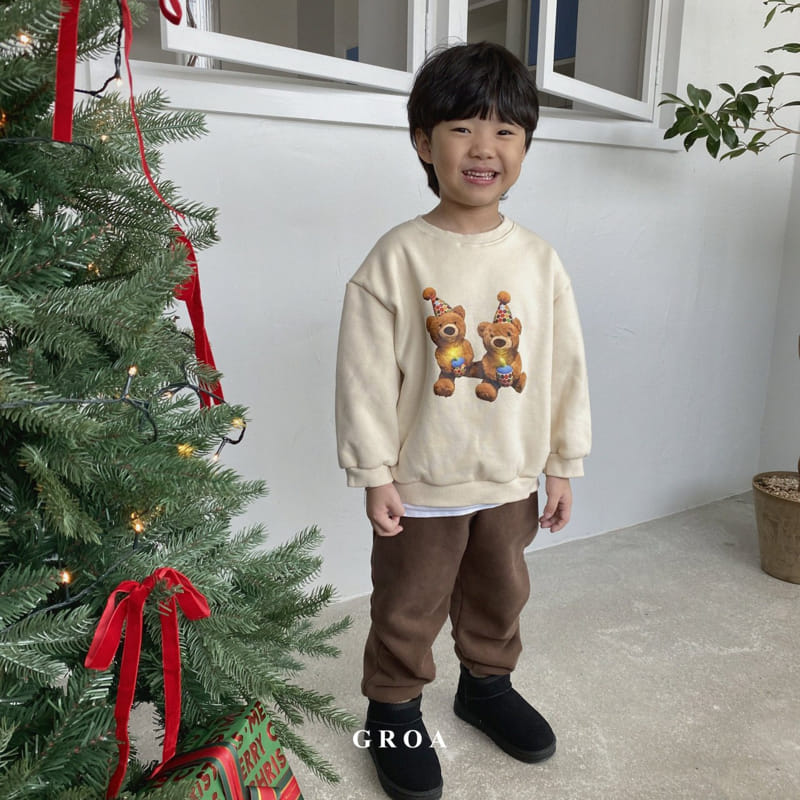 Groa - Korean Children Fashion - #littlefashionista - Bear Sweatshirt - 7
