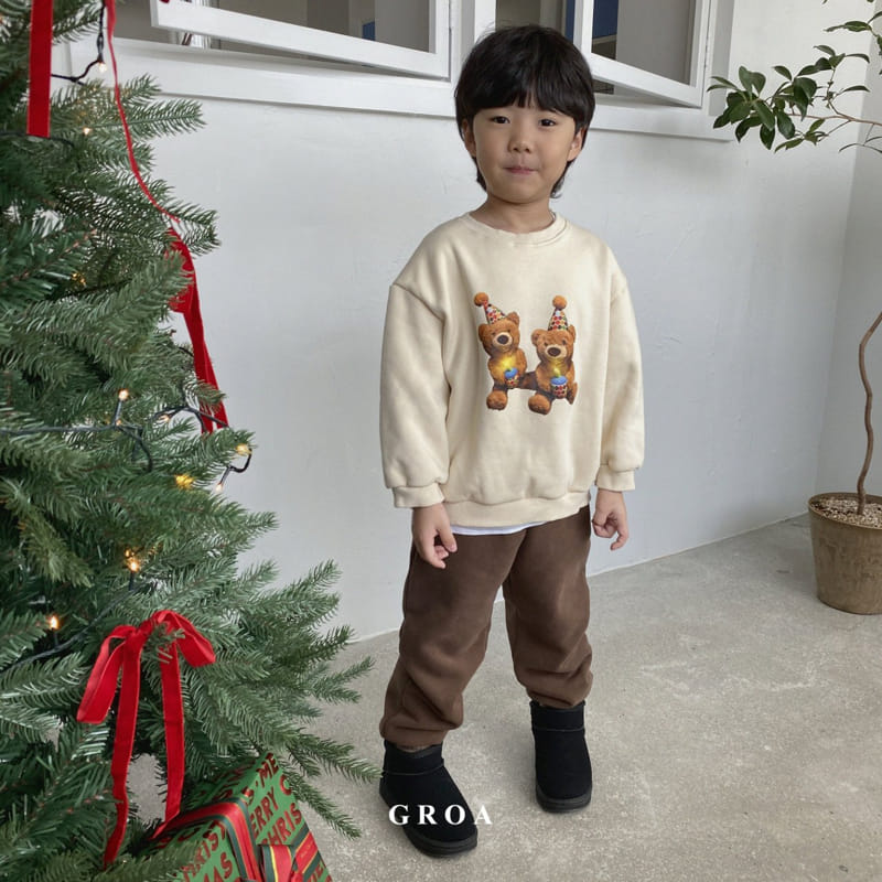 Groa - Korean Children Fashion - #magicofchildhood - Bear Sweatshirt - 8