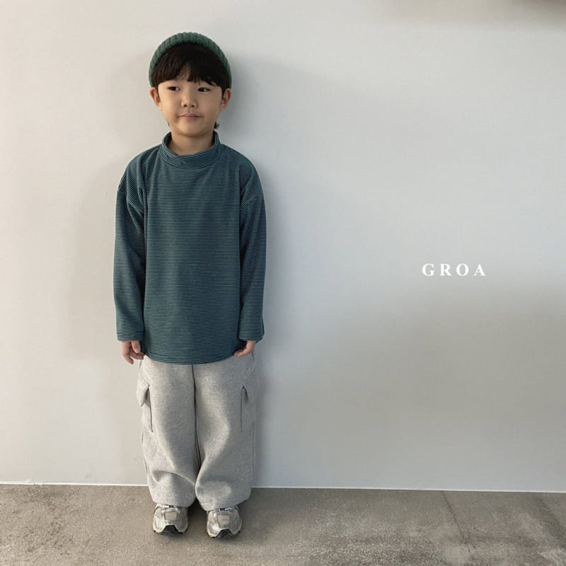 Groa - Korean Children Fashion - #minifashionista - Stripes Turtleneck Tee - 5