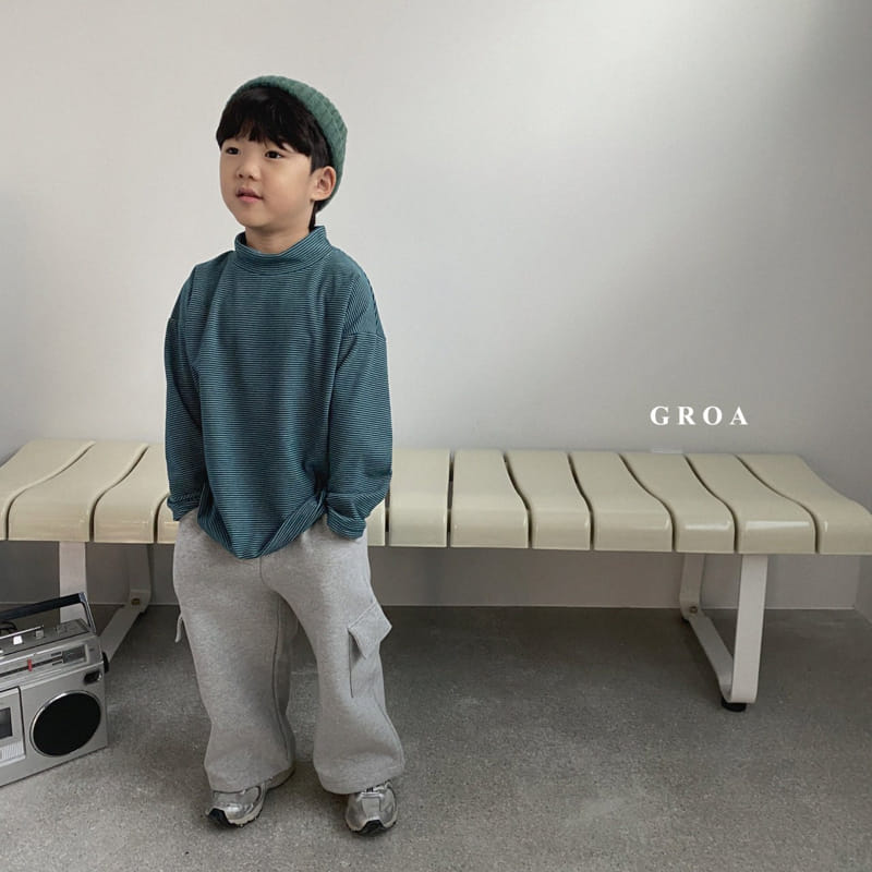 Groa - Korean Children Fashion - #todddlerfashion - Stripes Turtleneck Tee - 7