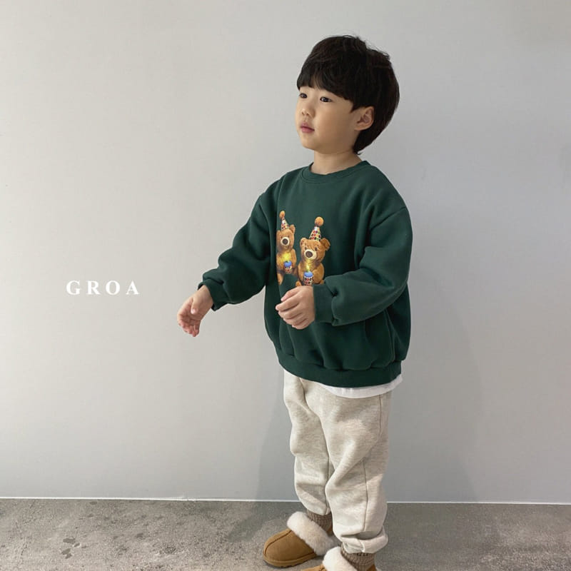 Groa - Korean Children Fashion - #toddlerclothing - Bear Sweatshirt - 12