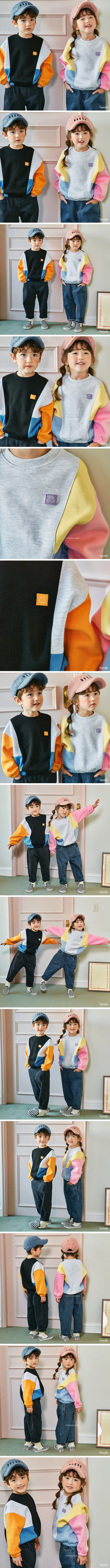 Hanab - Korean Children Fashion - #Kfashion4kids - Block Sweatshirt