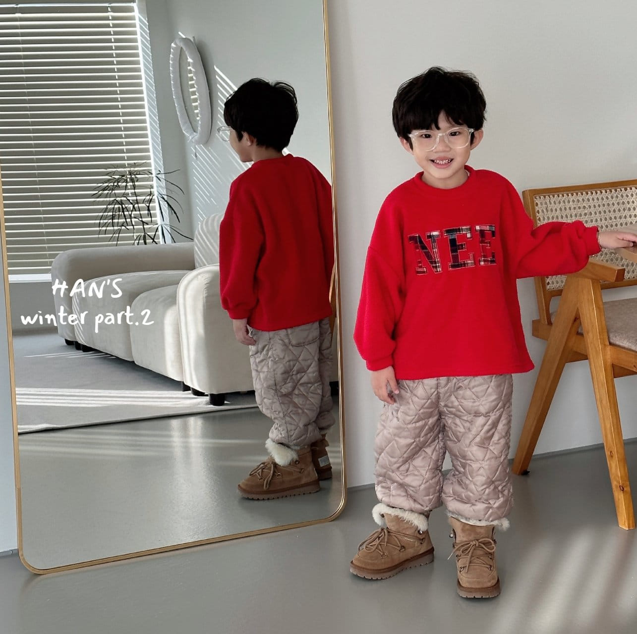 Han's - Korean Children Fashion - #minifashionista - Check Patch Tee - 2